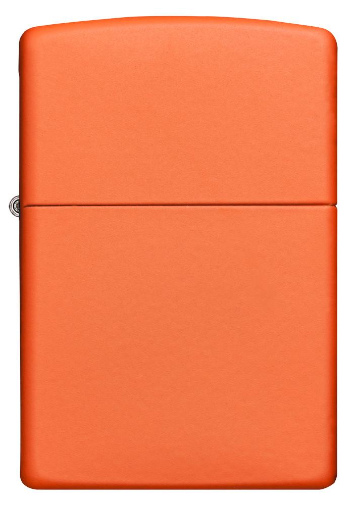 Vooraanzicht Zippo aansteker Orange Matte basismodel